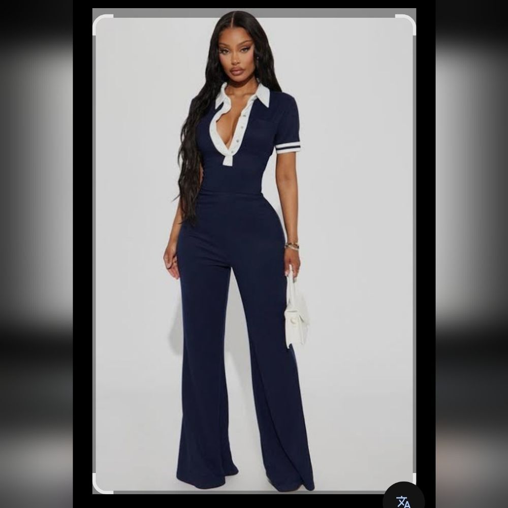 Dianna Sweater Jumpsuit (Navy)